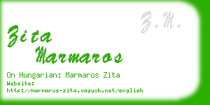 zita marmaros business card